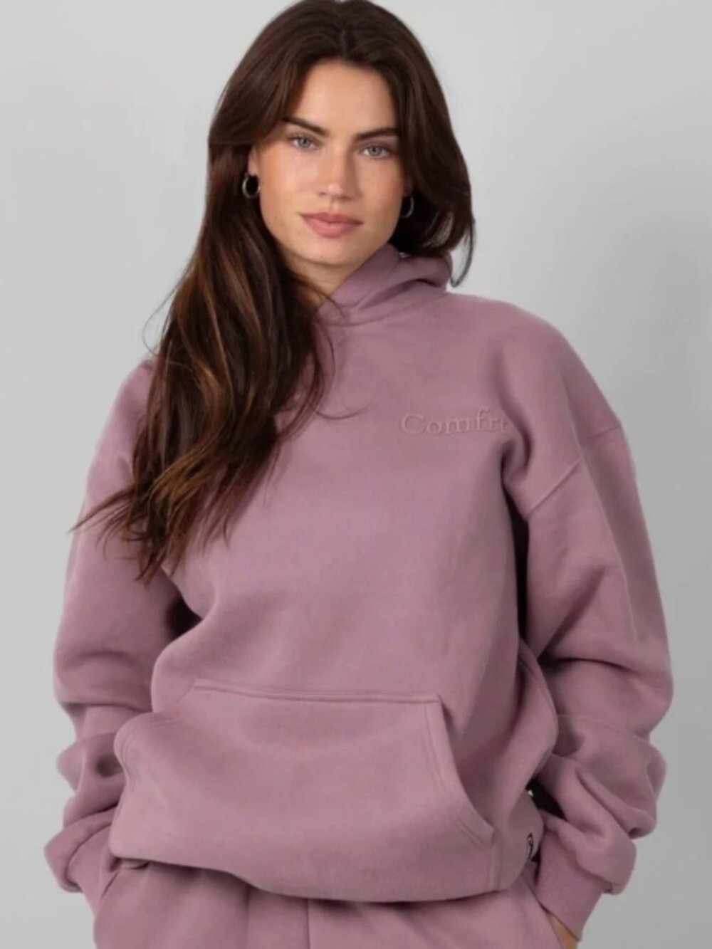 Comfrt Minimalist Hoodie S or XL Orchid Unisex Oversized Travel Comfort Trending